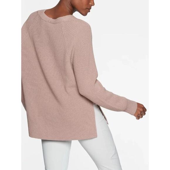 Athleta Switchback Pullover Sweater Nouveau Rose Size S - Picture 2 of 7